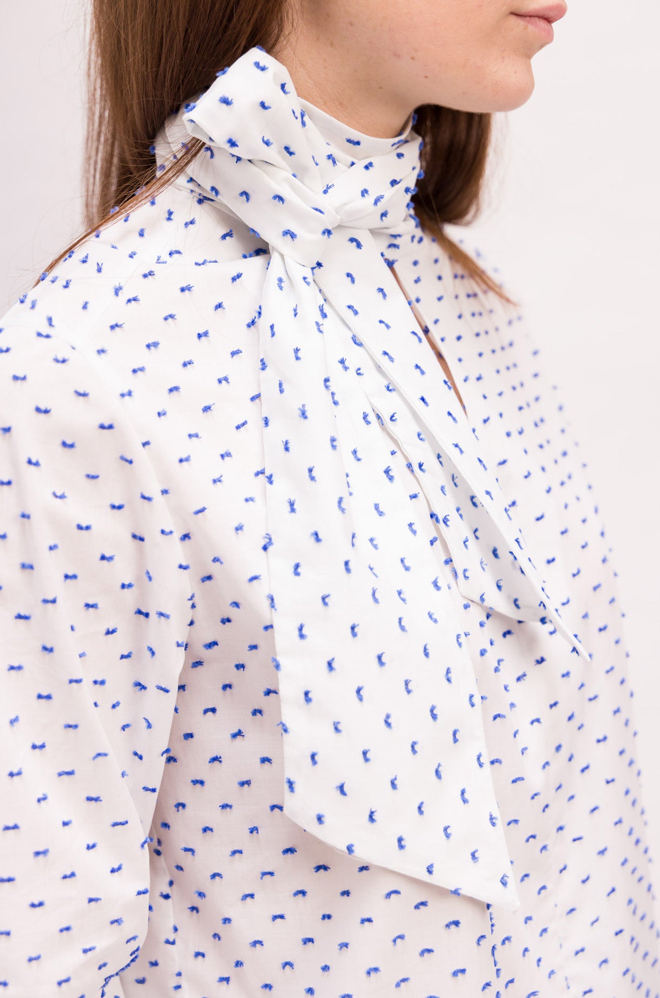 BLOUSE CLAUDIA COTON PLUMETIS