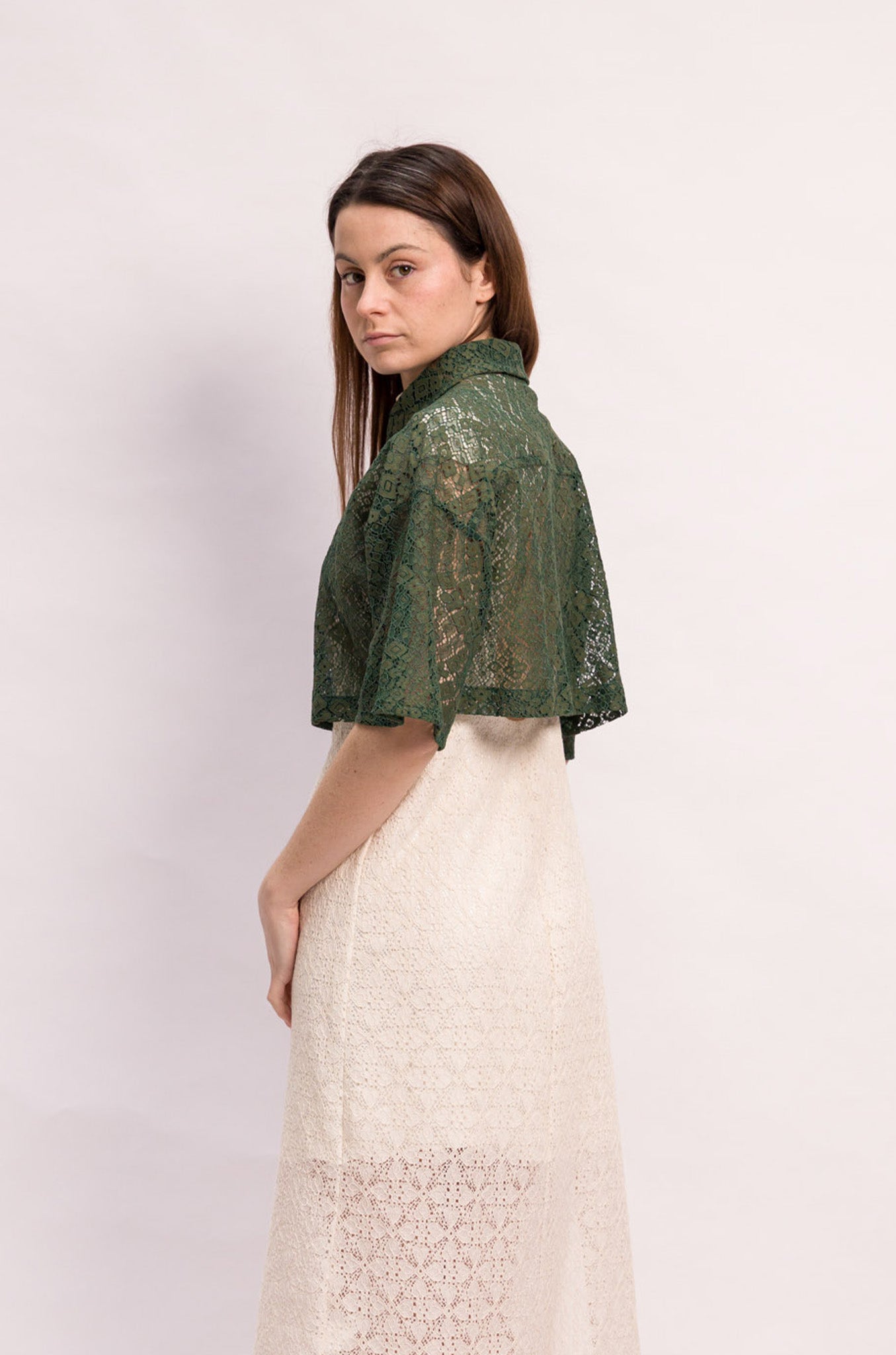 CHEMISE EVE DENTELLE VERTE