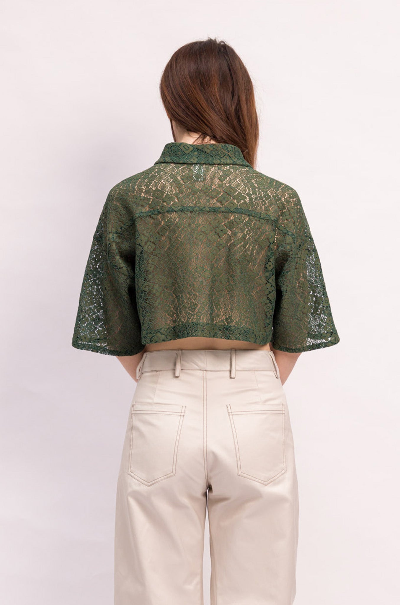 CHEMISE EVE DENTELLE VERTE