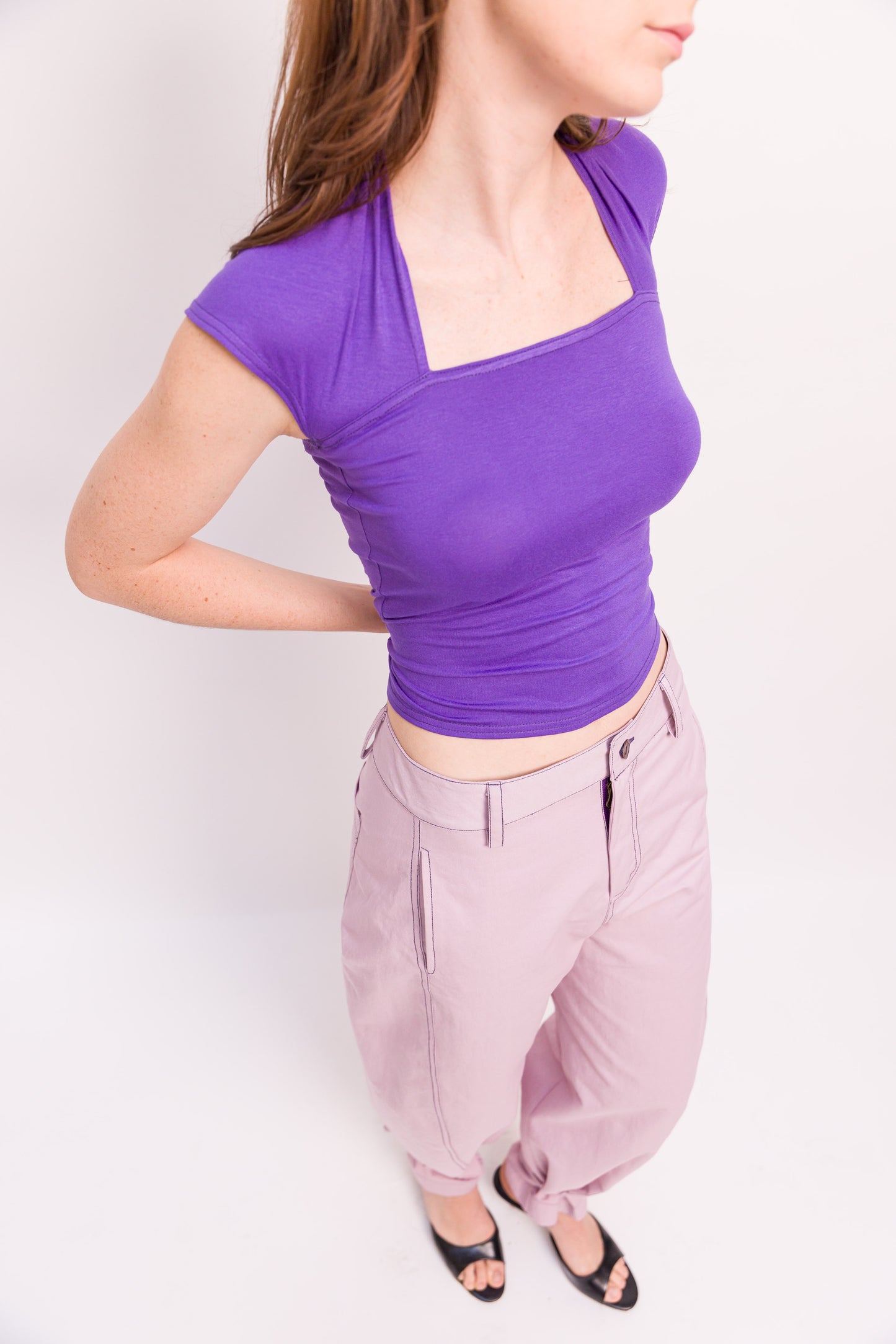 Haut Lilou viscose lilas