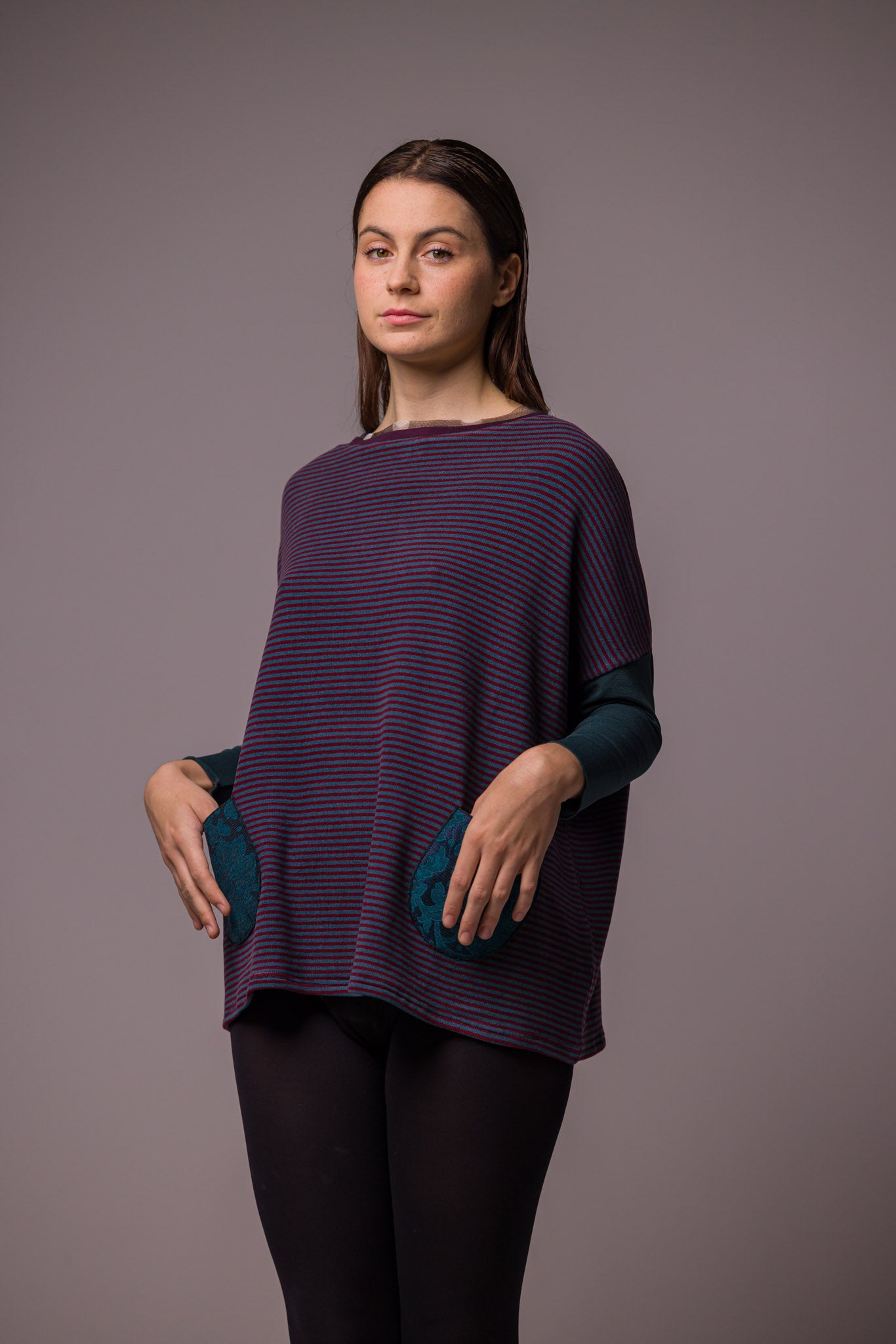 PULL POCHES BLEU
