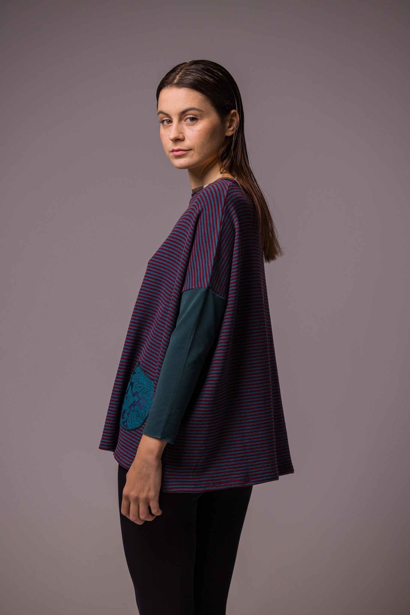 PULL POCHES BLEU