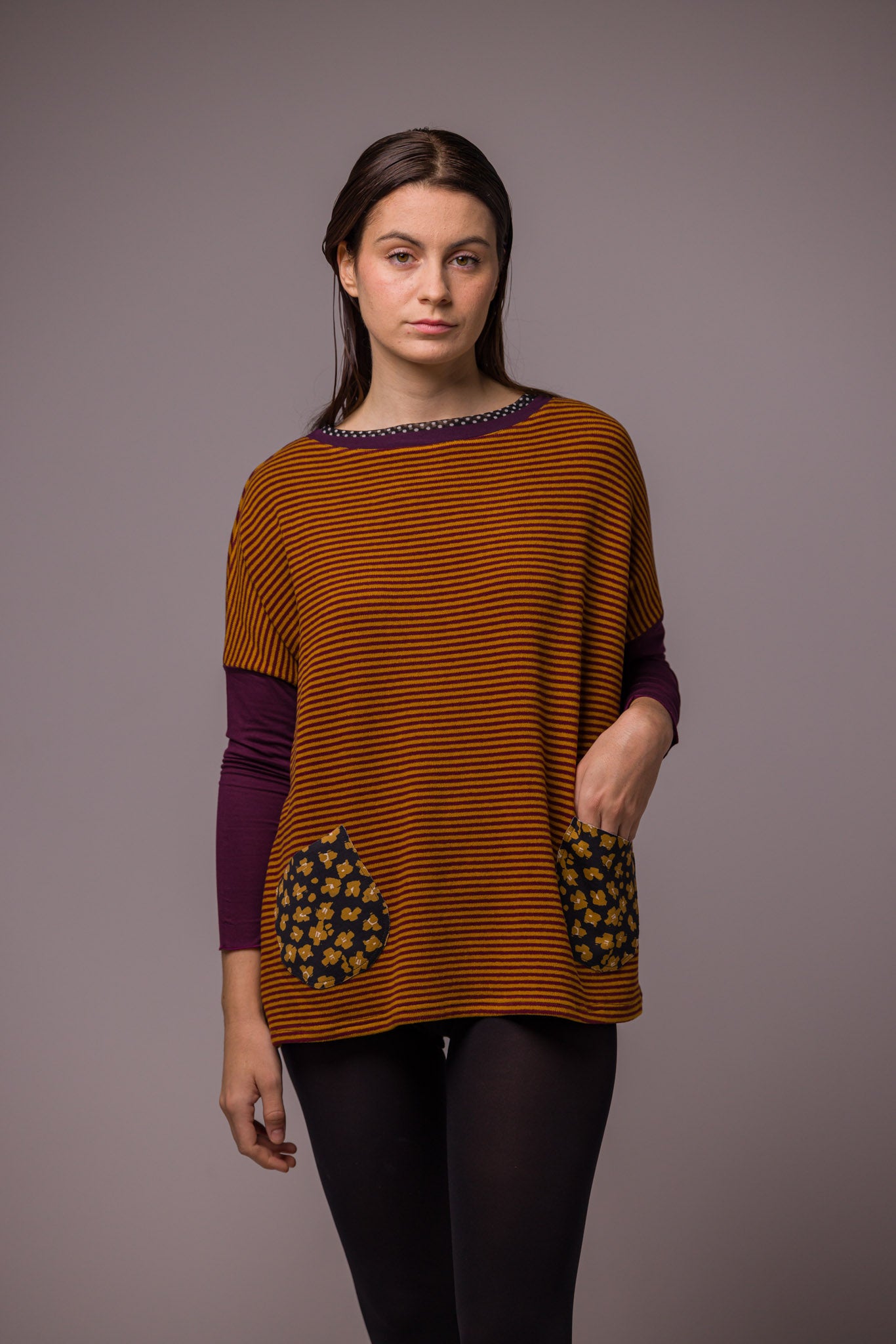 PULL POCHES MOUTARDE