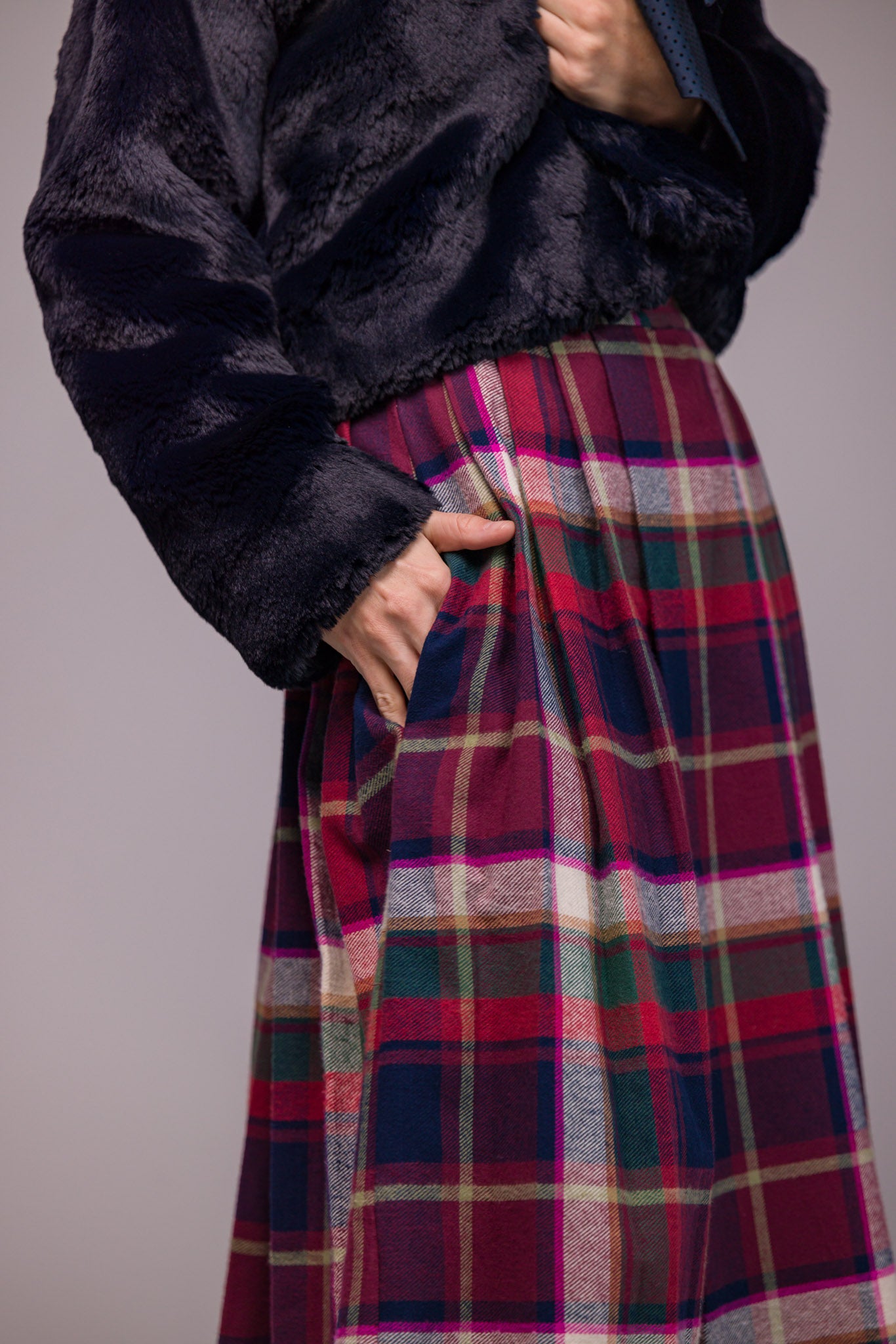 JUPE À PLIS TARTAN