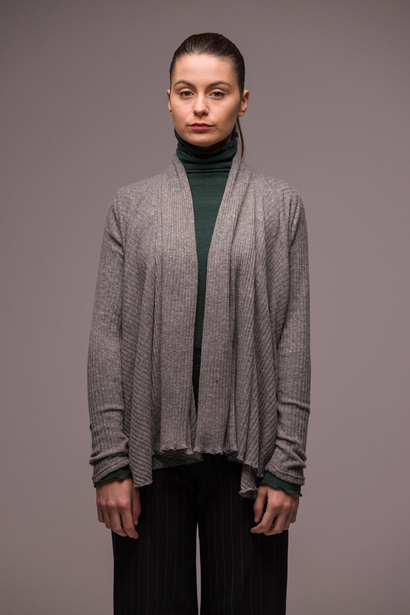 GILET LONG GRIS
