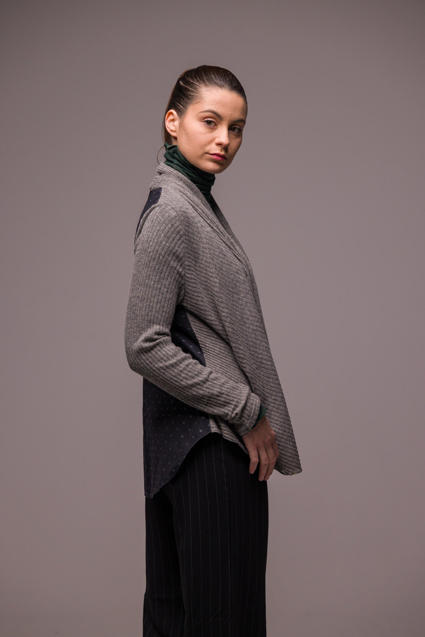 GILET LONG GRIS