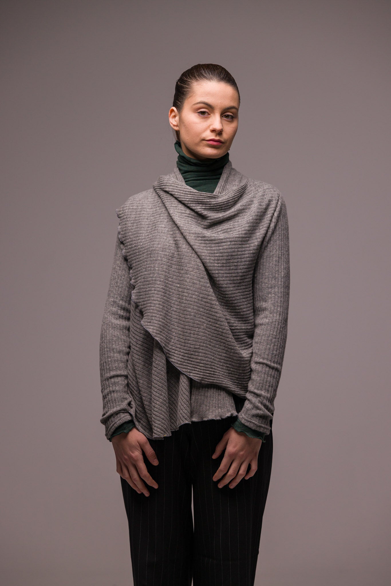 GILET LONG GRIS