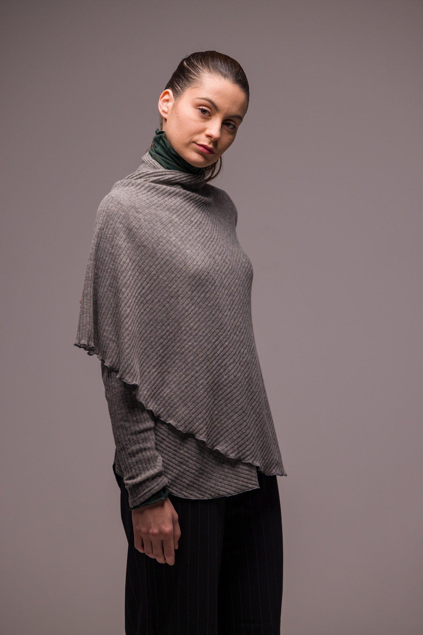 GILET LONG GRIS