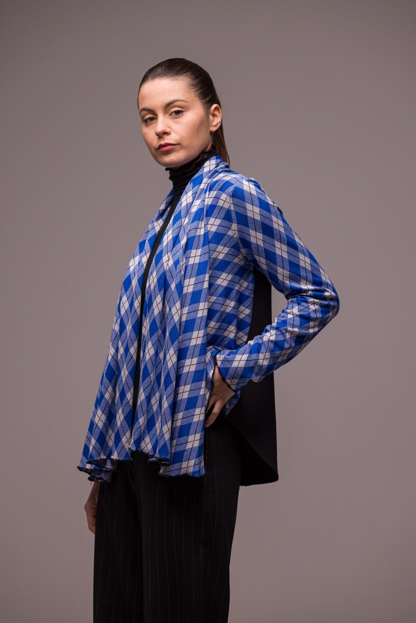 GILET LONG BLEU