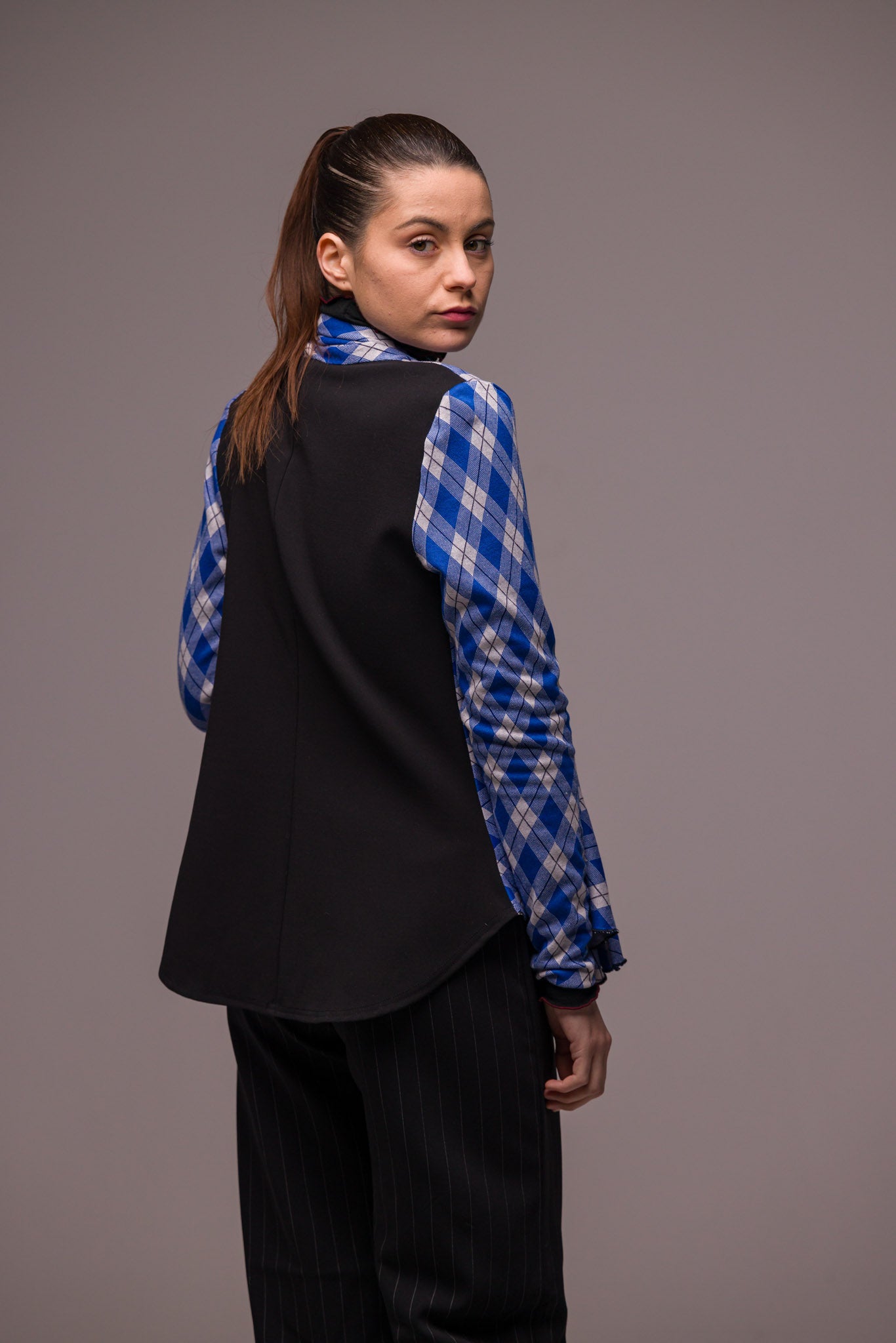GILET LONG BLEU