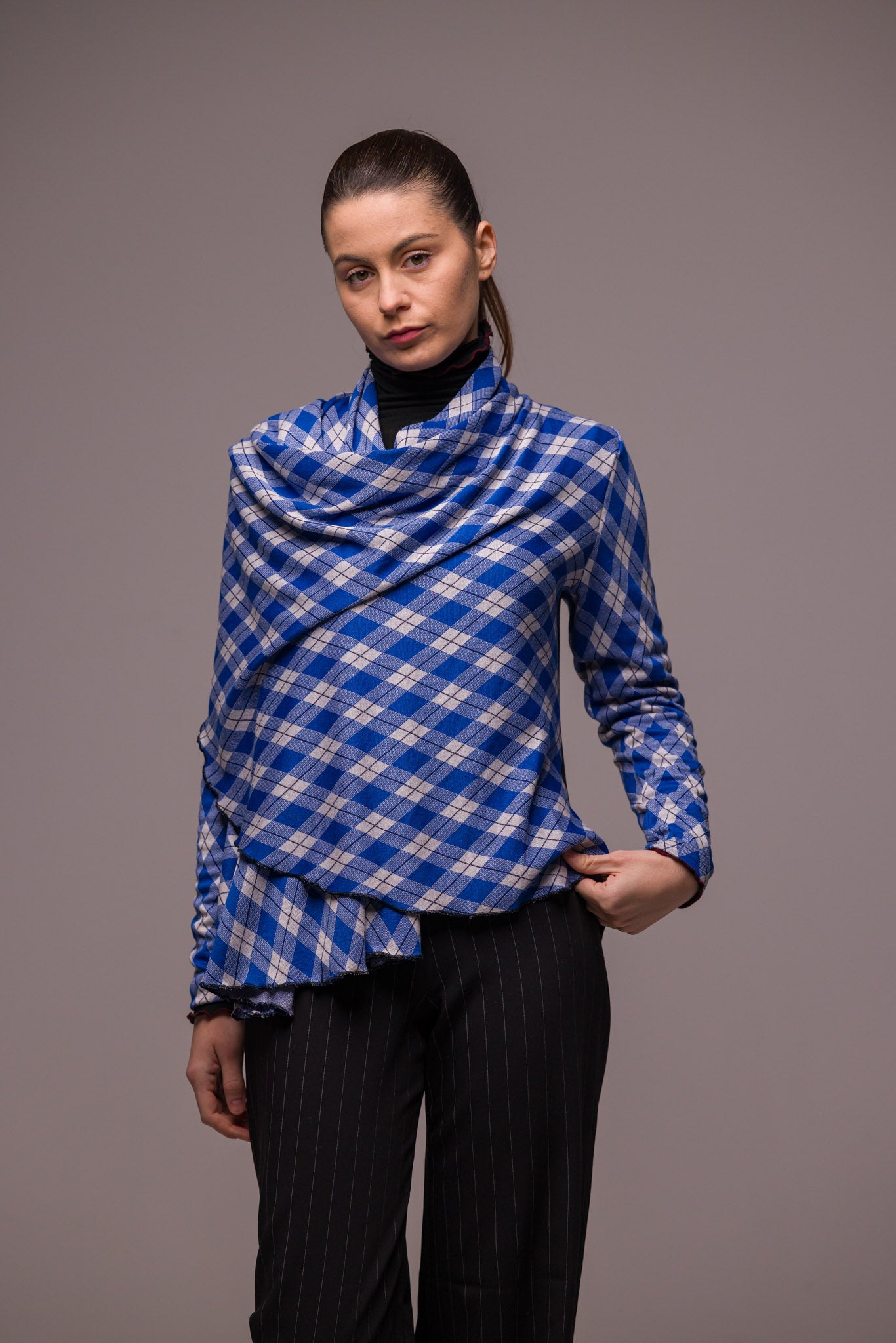 GILET LONG BLEU