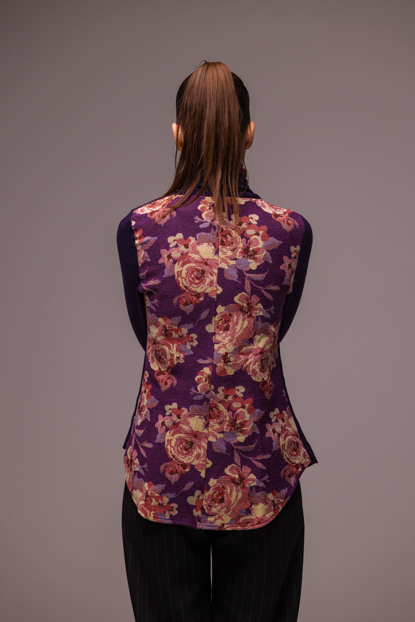 GILET LONG VIOLET