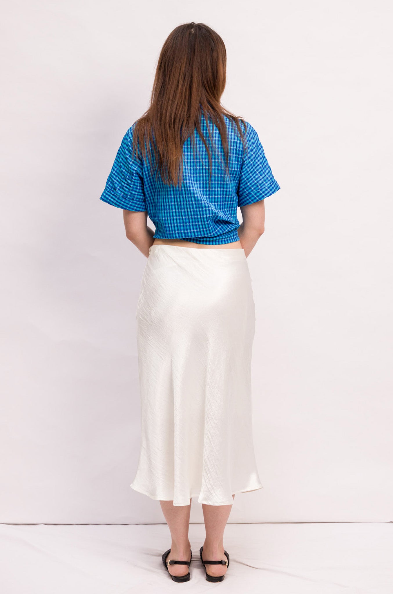JUPE KEHLIA SATIN BLANC