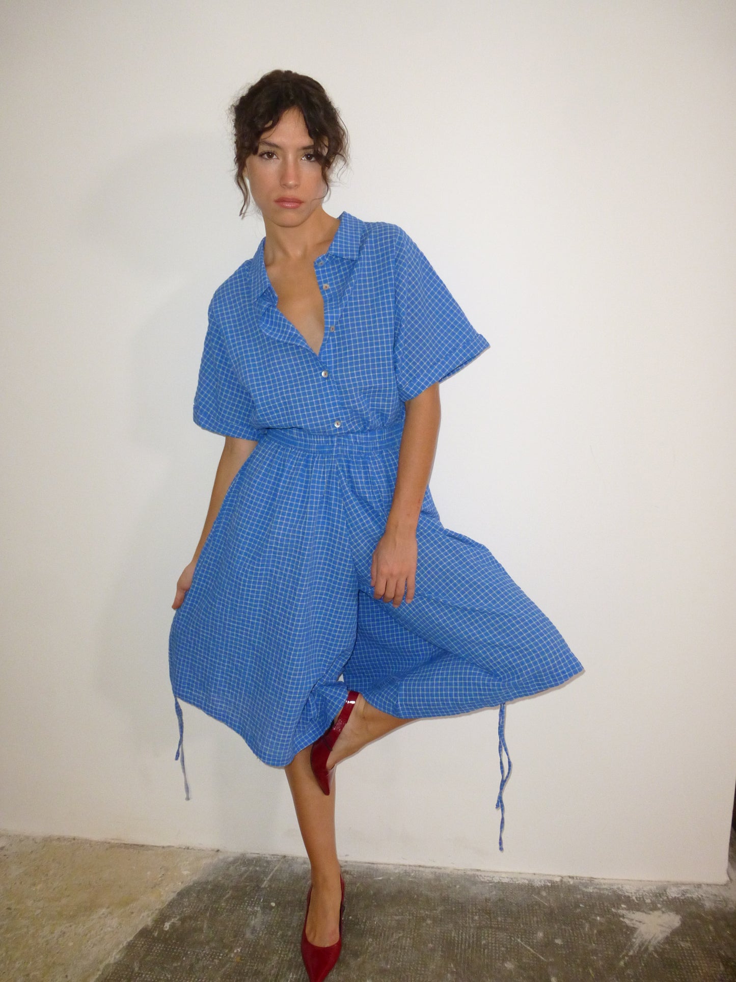 Chemise Ambre carreaux bleu