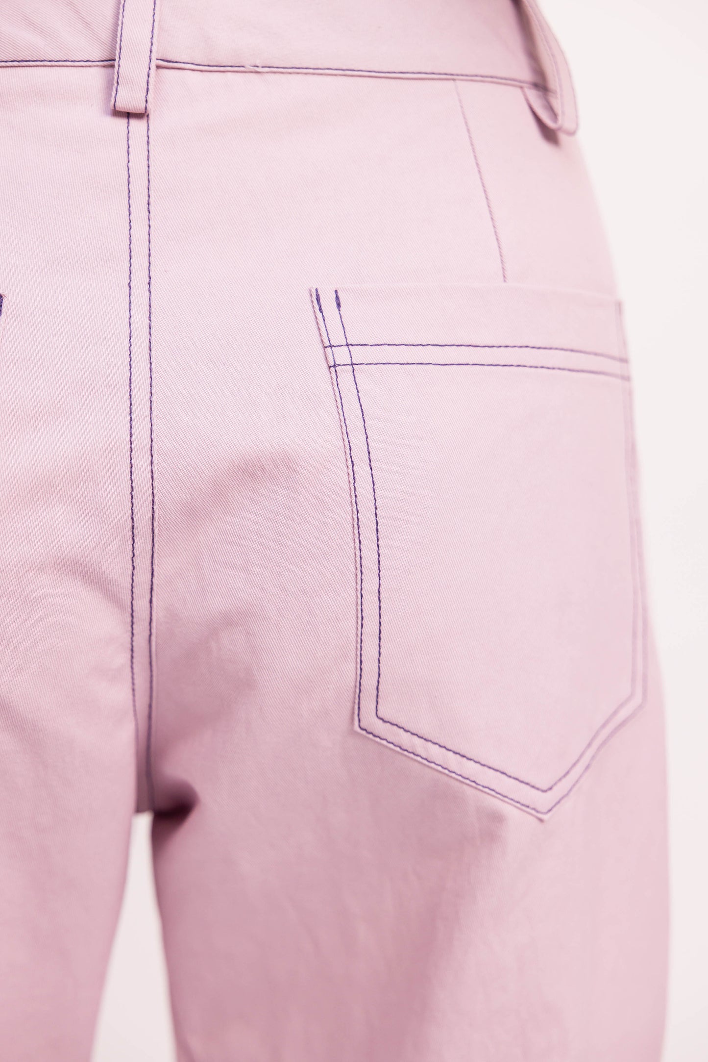 Pantalon Nelson coton lilas