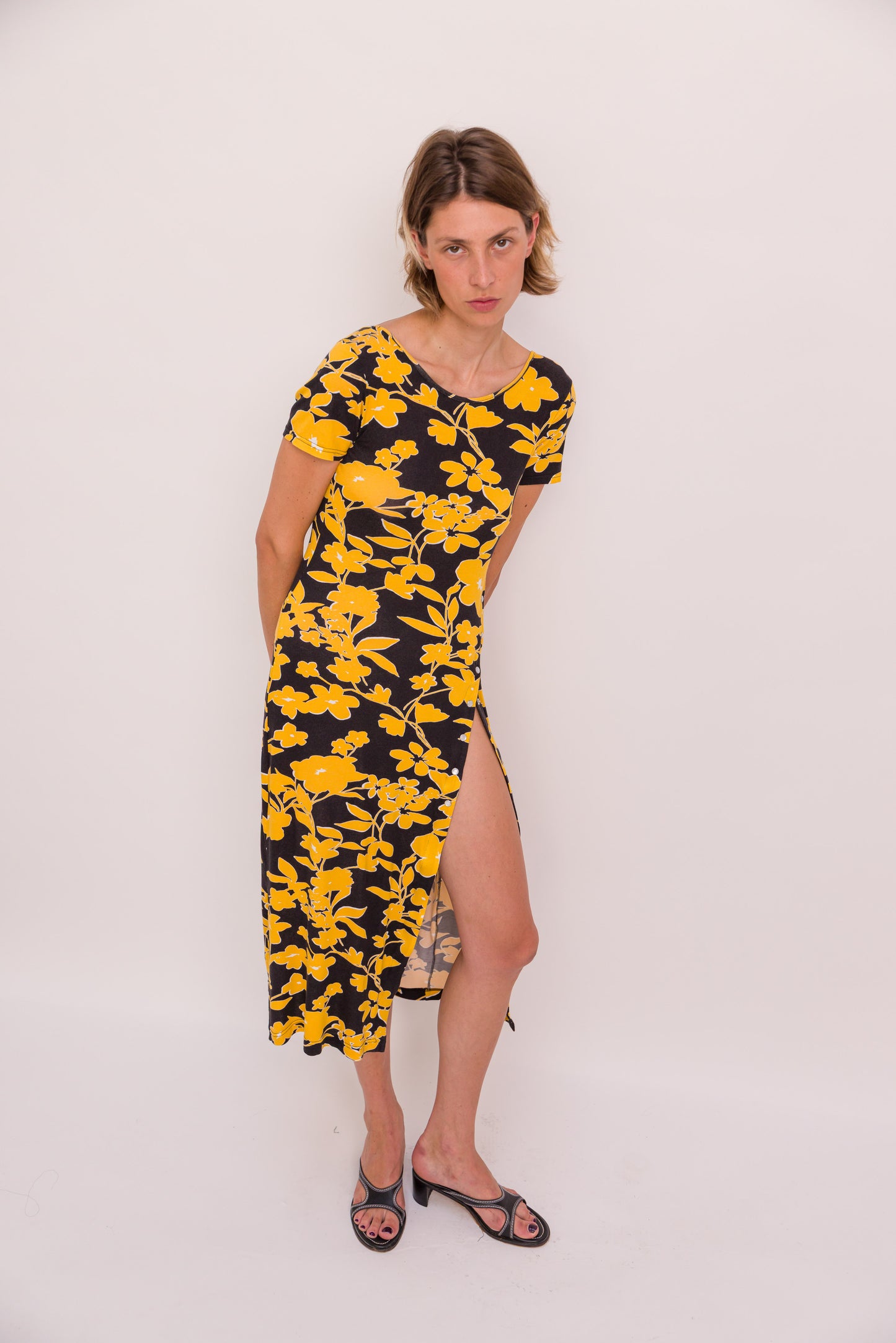 Robe Rosalia jaune fleur