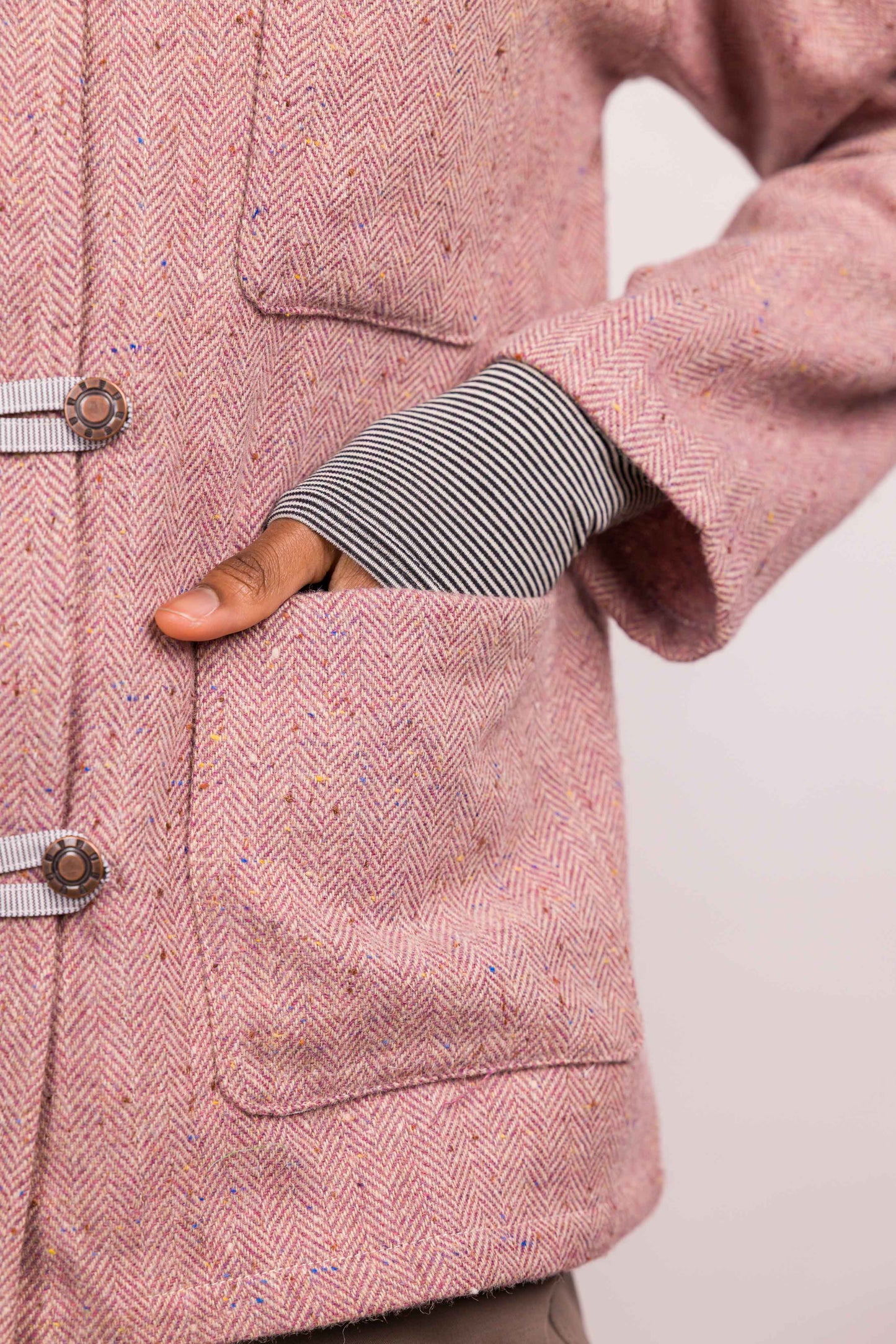 Veste Lou laine rose