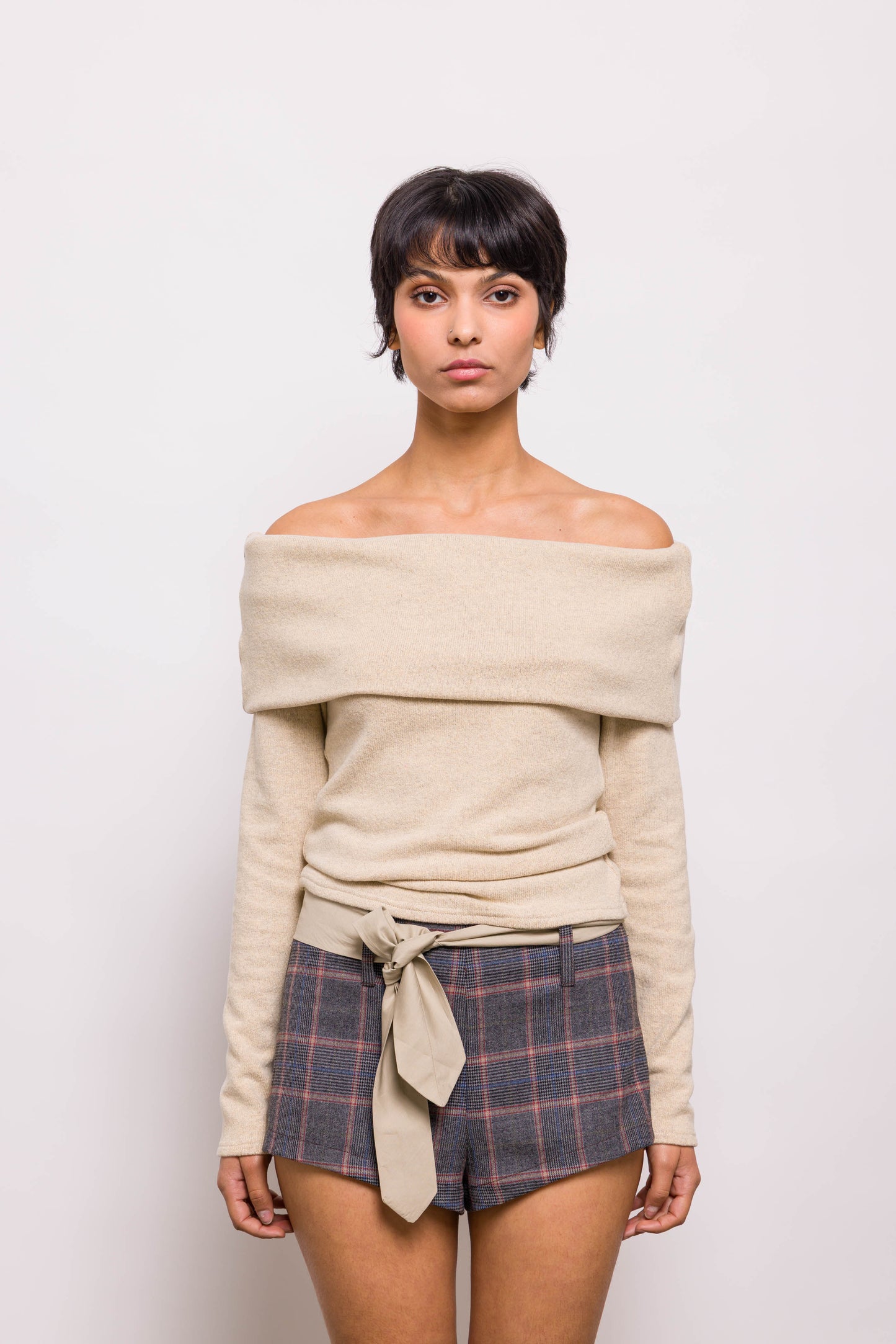 Top Charlie Manche Longue Beige