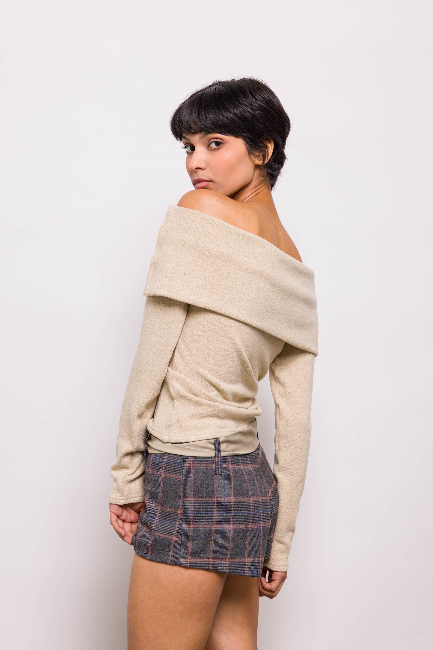 Top Charlie Manche Longue Beige