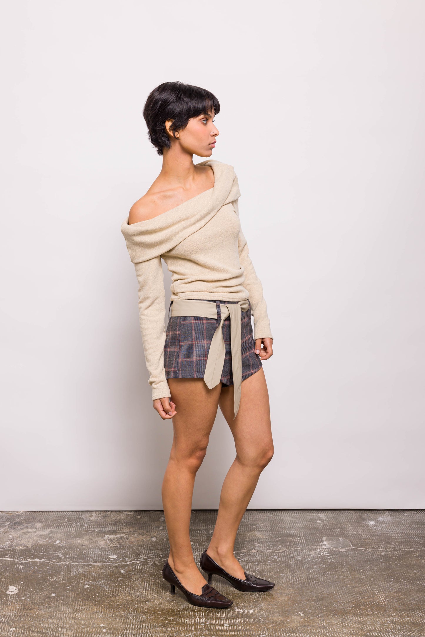 Top Charlie Manche Longue Beige