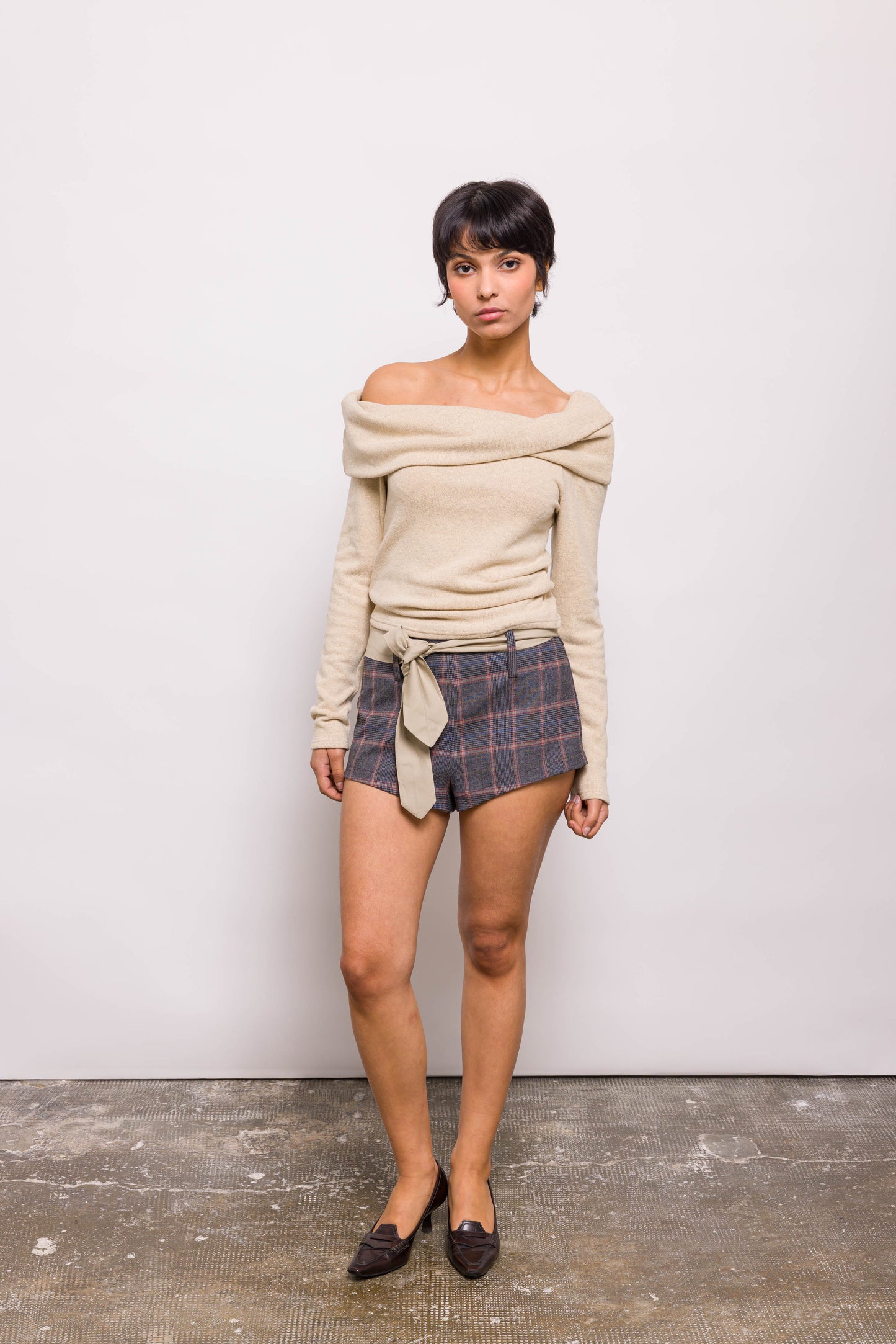 Top Charlie Manche Longue Beige