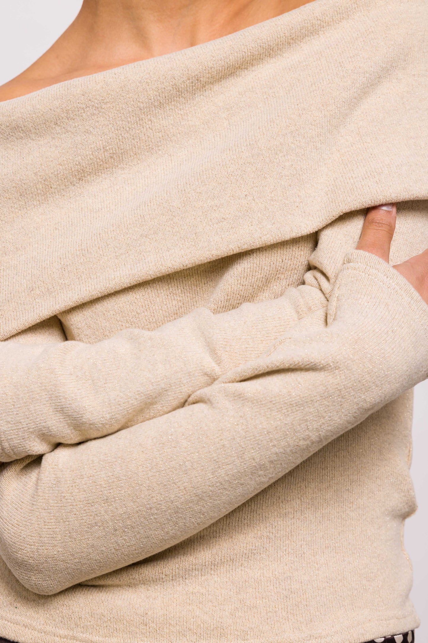 Top Charlie Manche Longue Beige