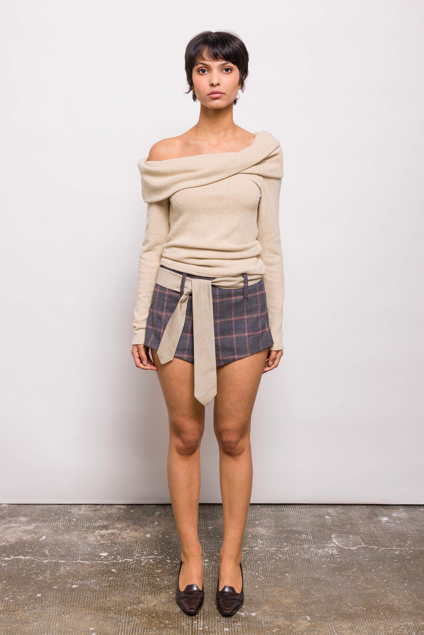 Top Charlie Manche Longue Beige