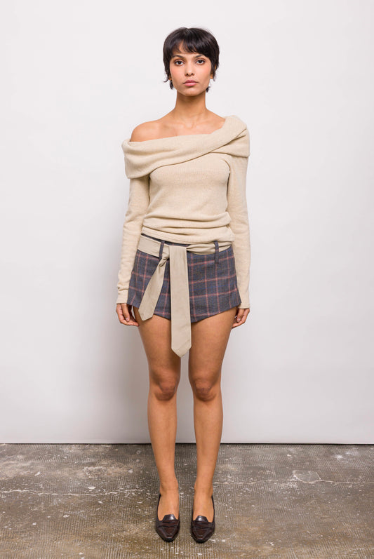 Top Charlie Manche Longue Beige