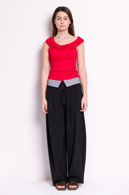 TOP CHARLIE À REVERS EN MAILLE BAMBOO
