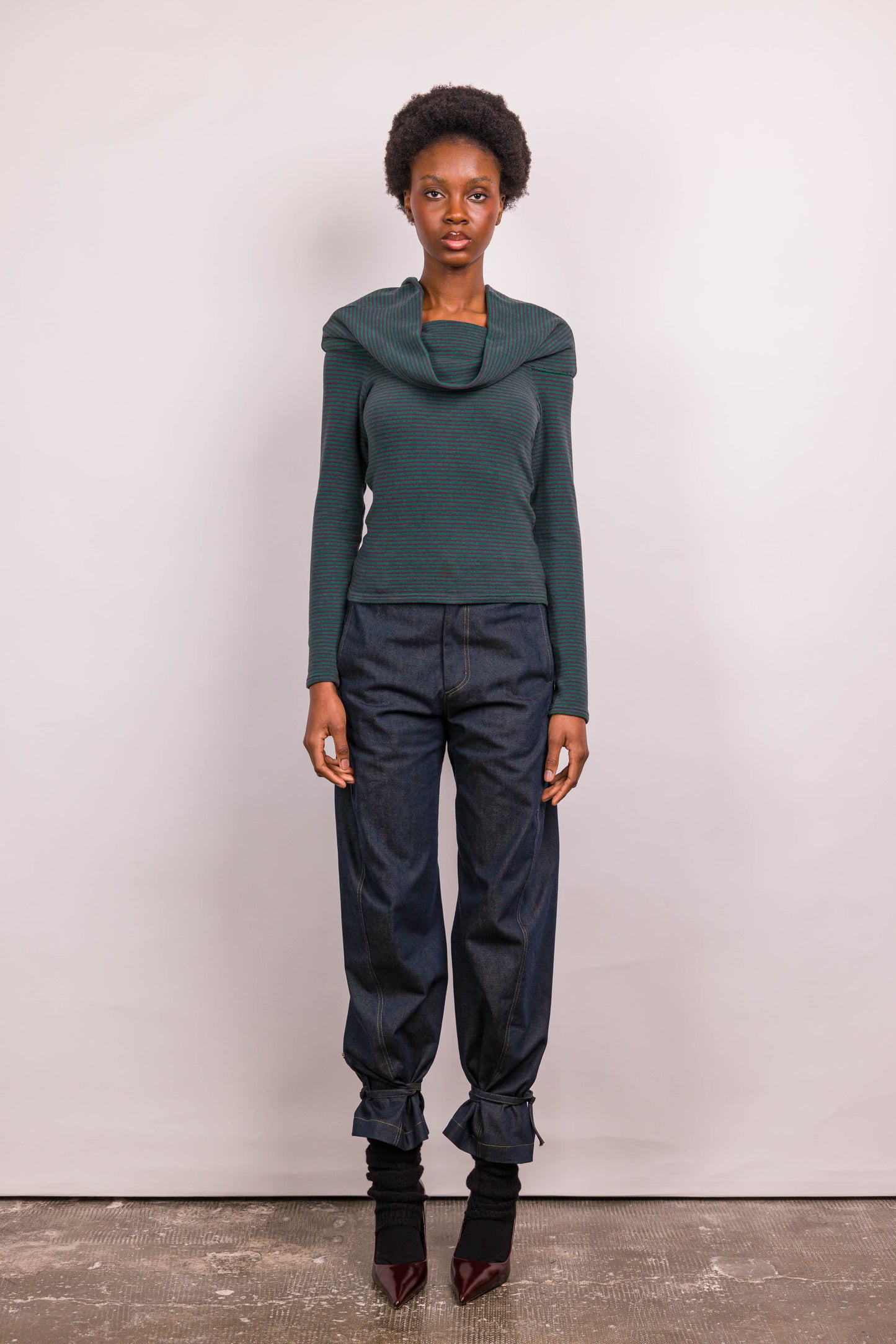 Top Charlie rayé vert