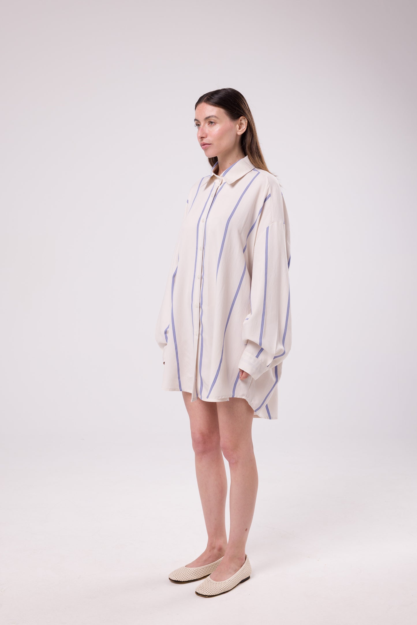 Chemise Désirée blanche à rayure