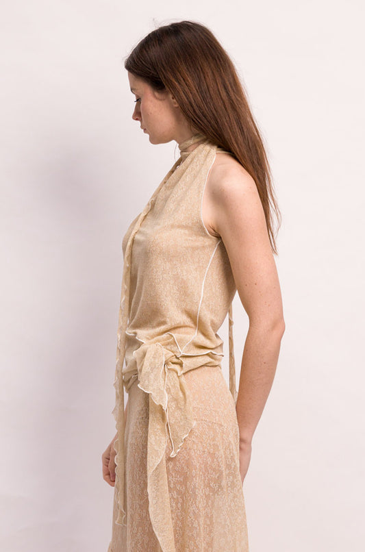 HAUT MARIO DENTELLE BEIGE