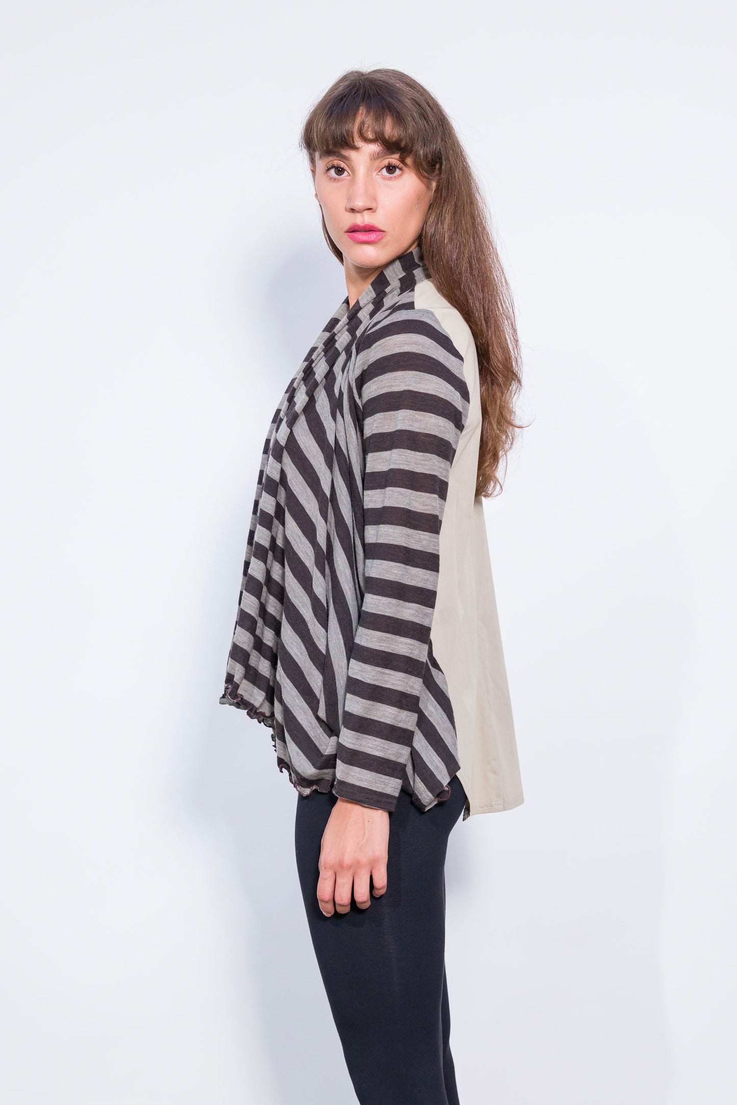 Gilet Long rayé
