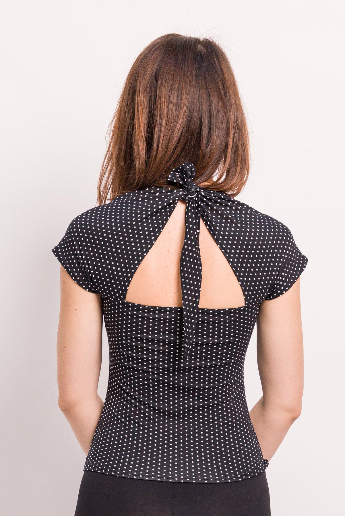 Haut Lilou viscose pois