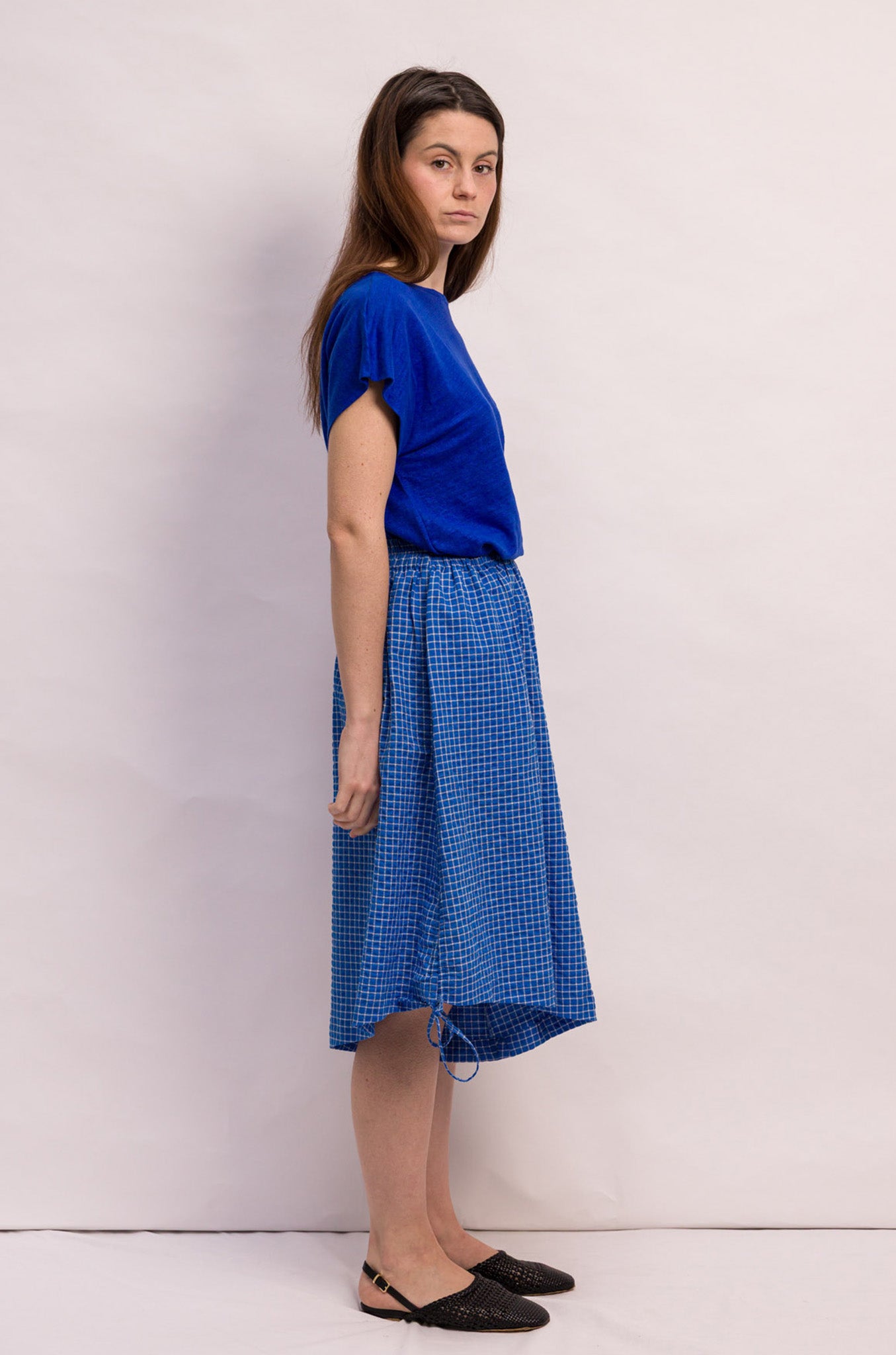 T-SHIRT SERGE LIN INDIGO