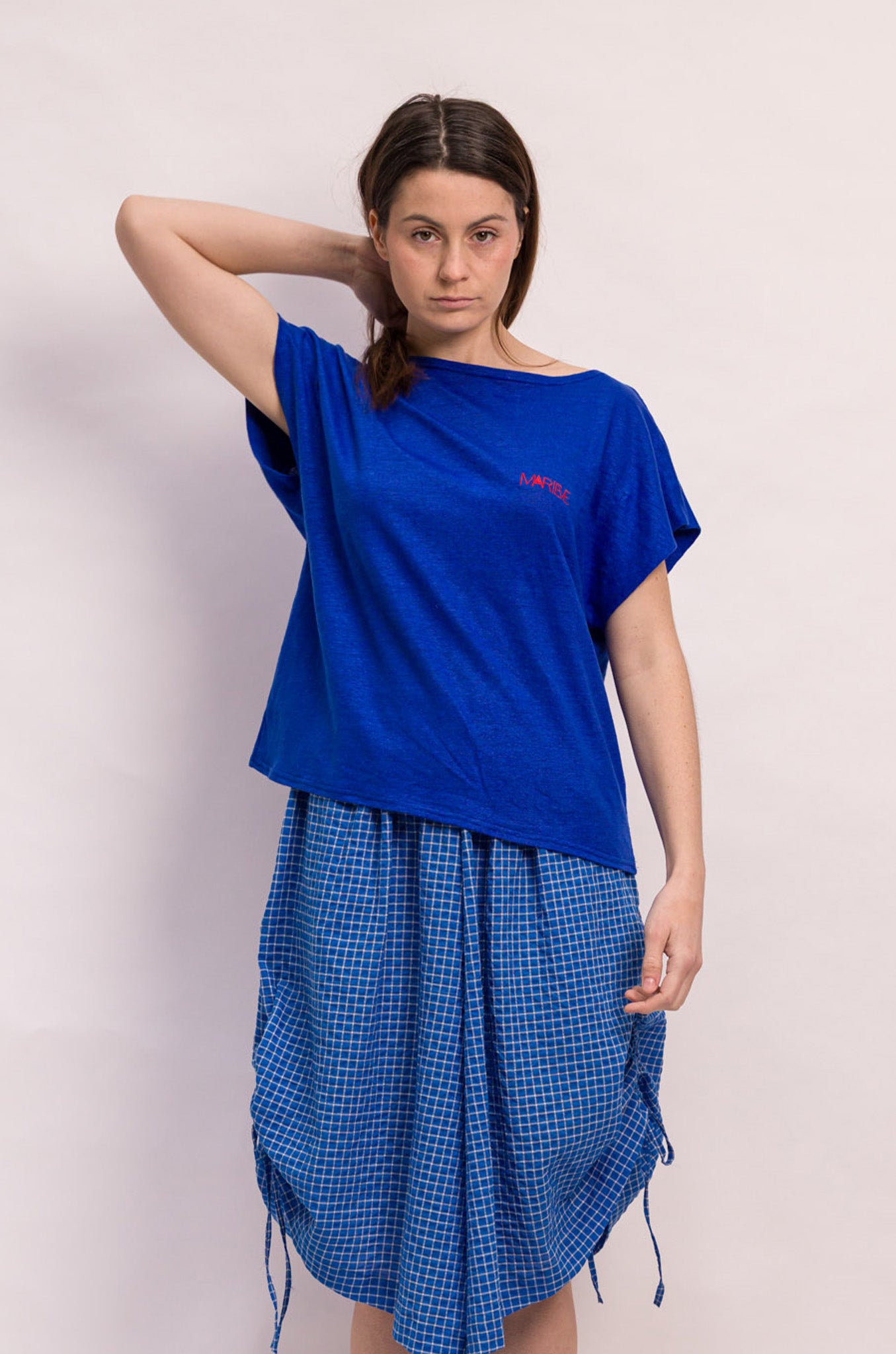 T-SHIRT SERGE LIN INDIGO
