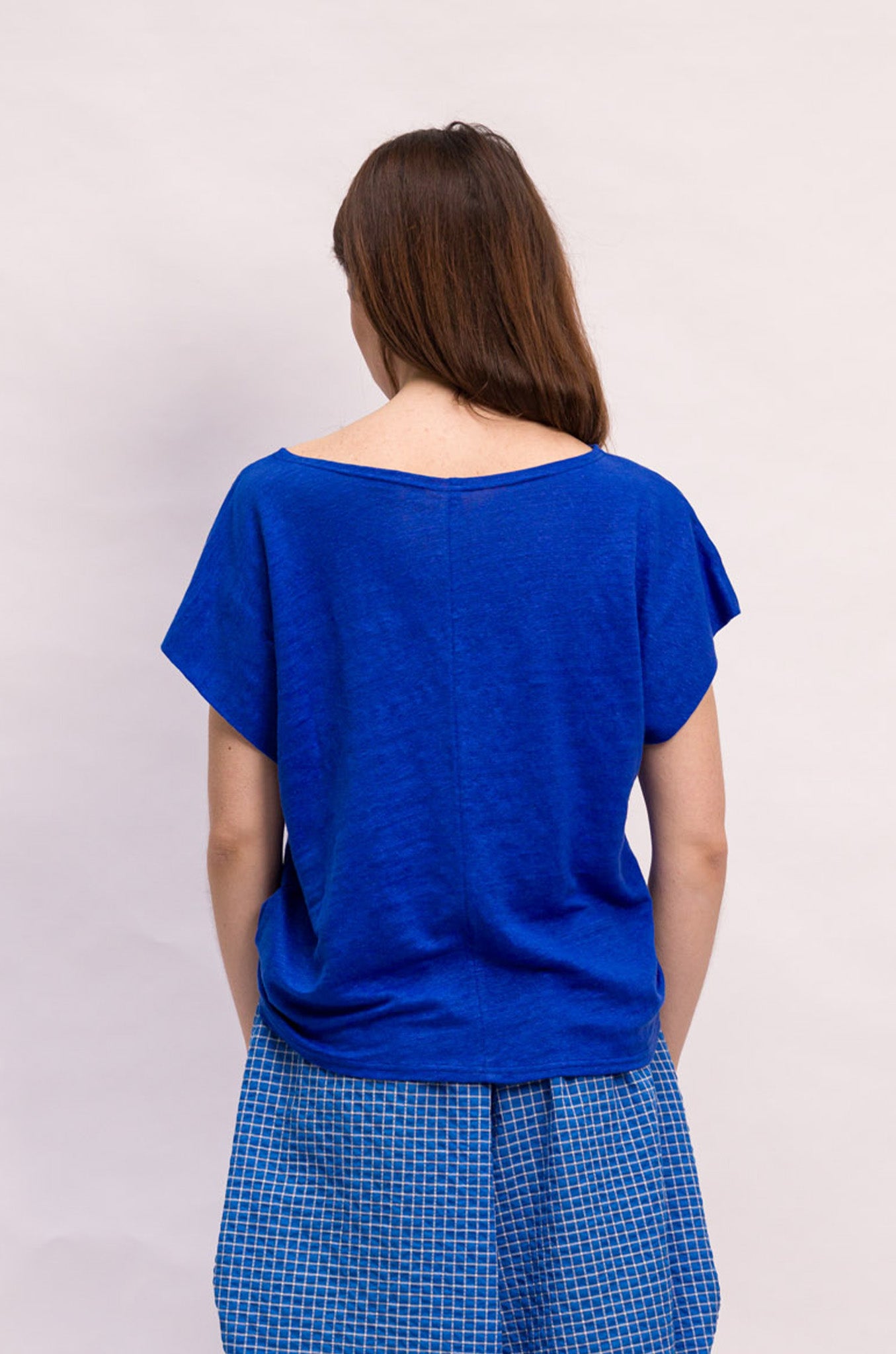 T-SHIRT SERGE LIN INDIGO