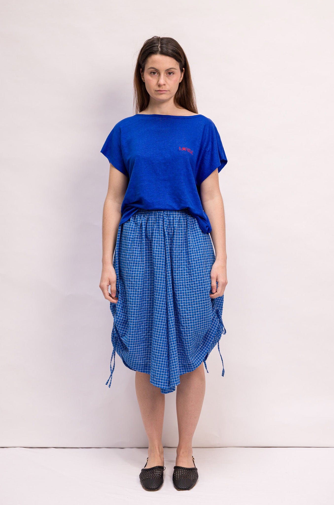 T-SHIRT SERGE LIN INDIGO