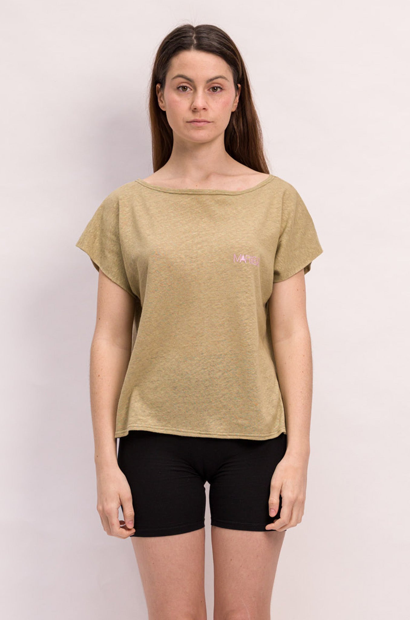 T-SHIRT SERGE EN LIN BEIGE