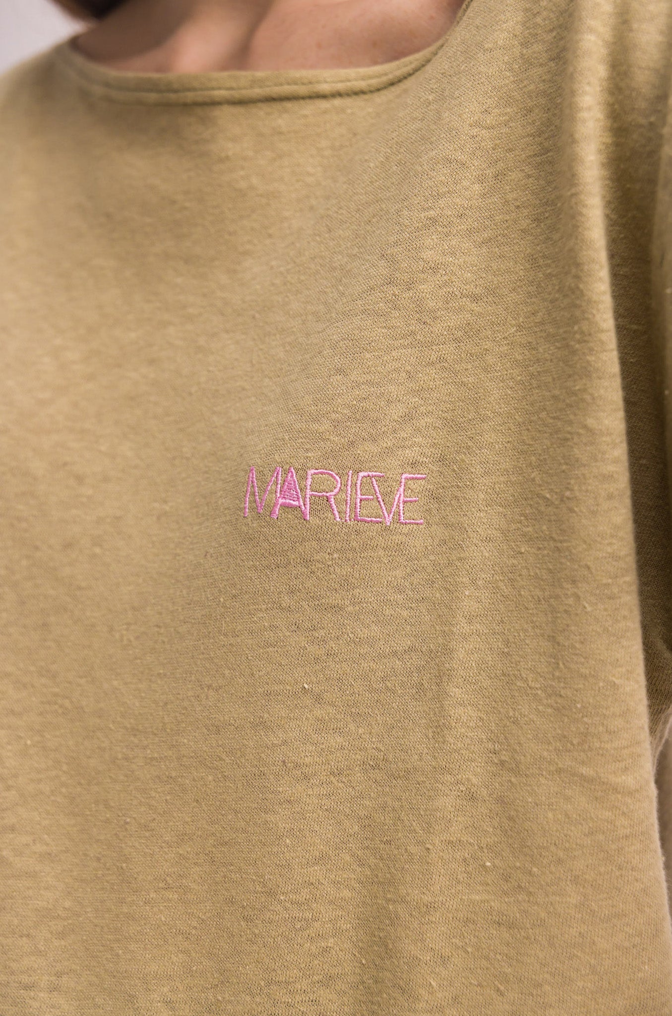 T-SHIRT SERGE EN LIN BEIGE