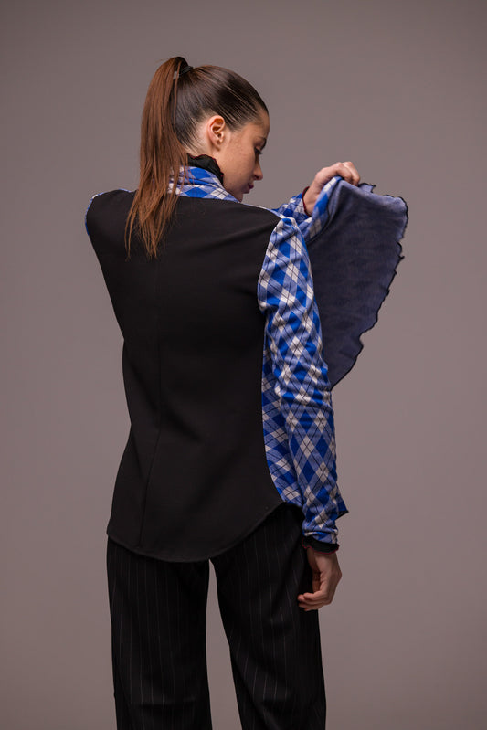 GILET LONG BLEU