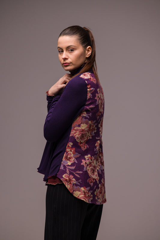 GILET LONG VIOLET