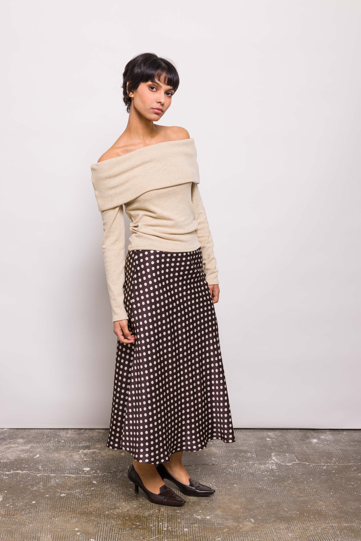 Kehlia Marron Pois Blancs