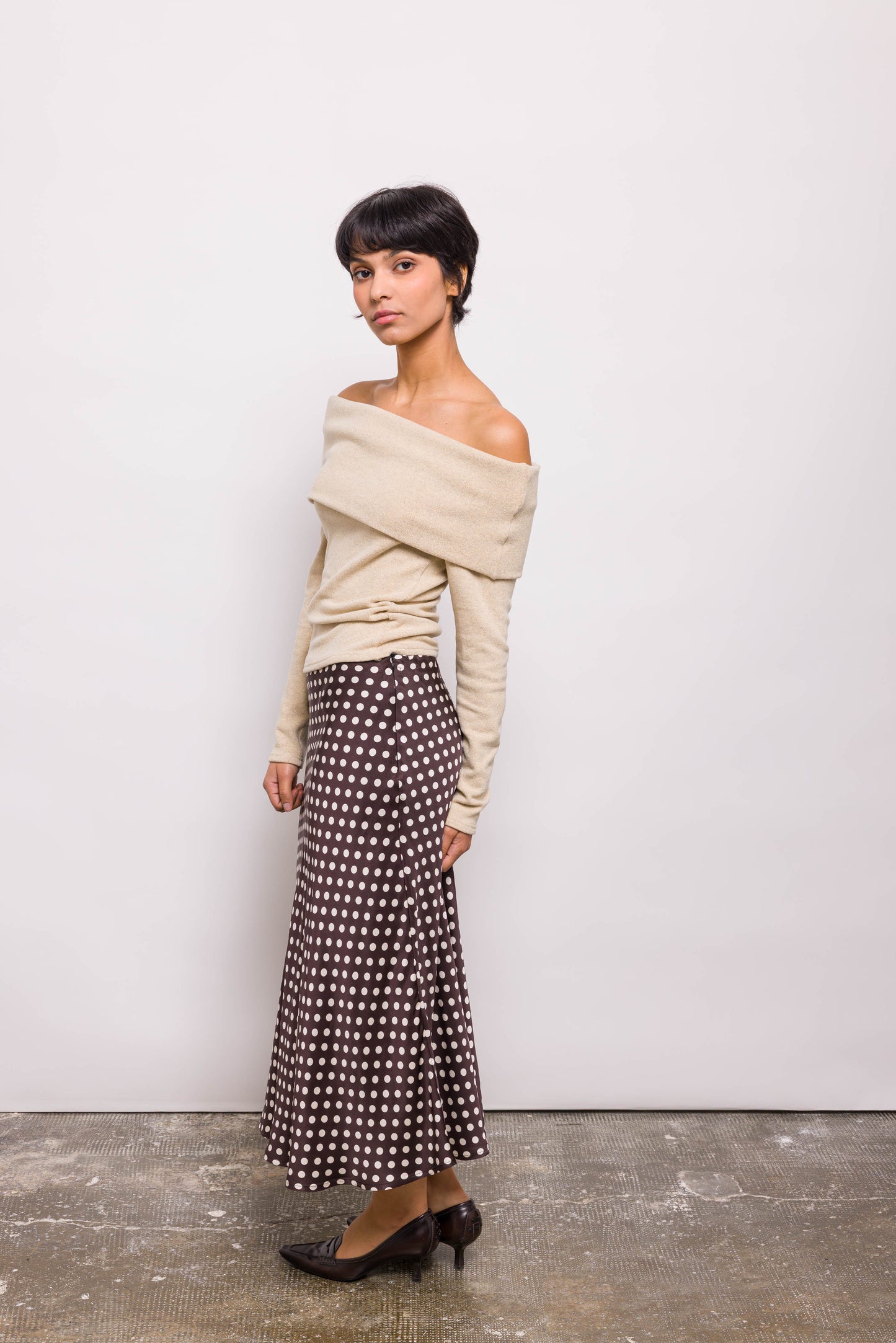 Kehlia Marron Pois Blancs