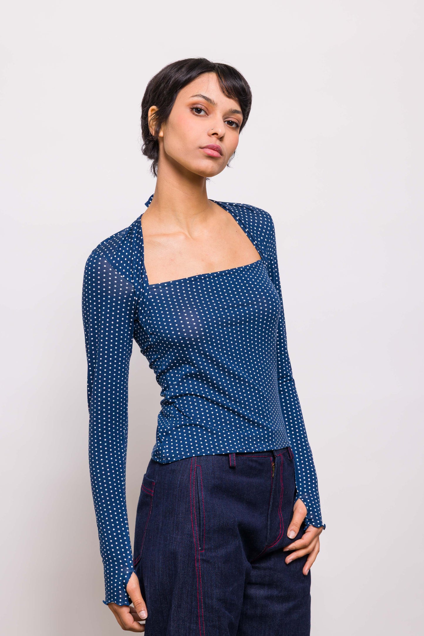 Haut Lilou Pois Bleu