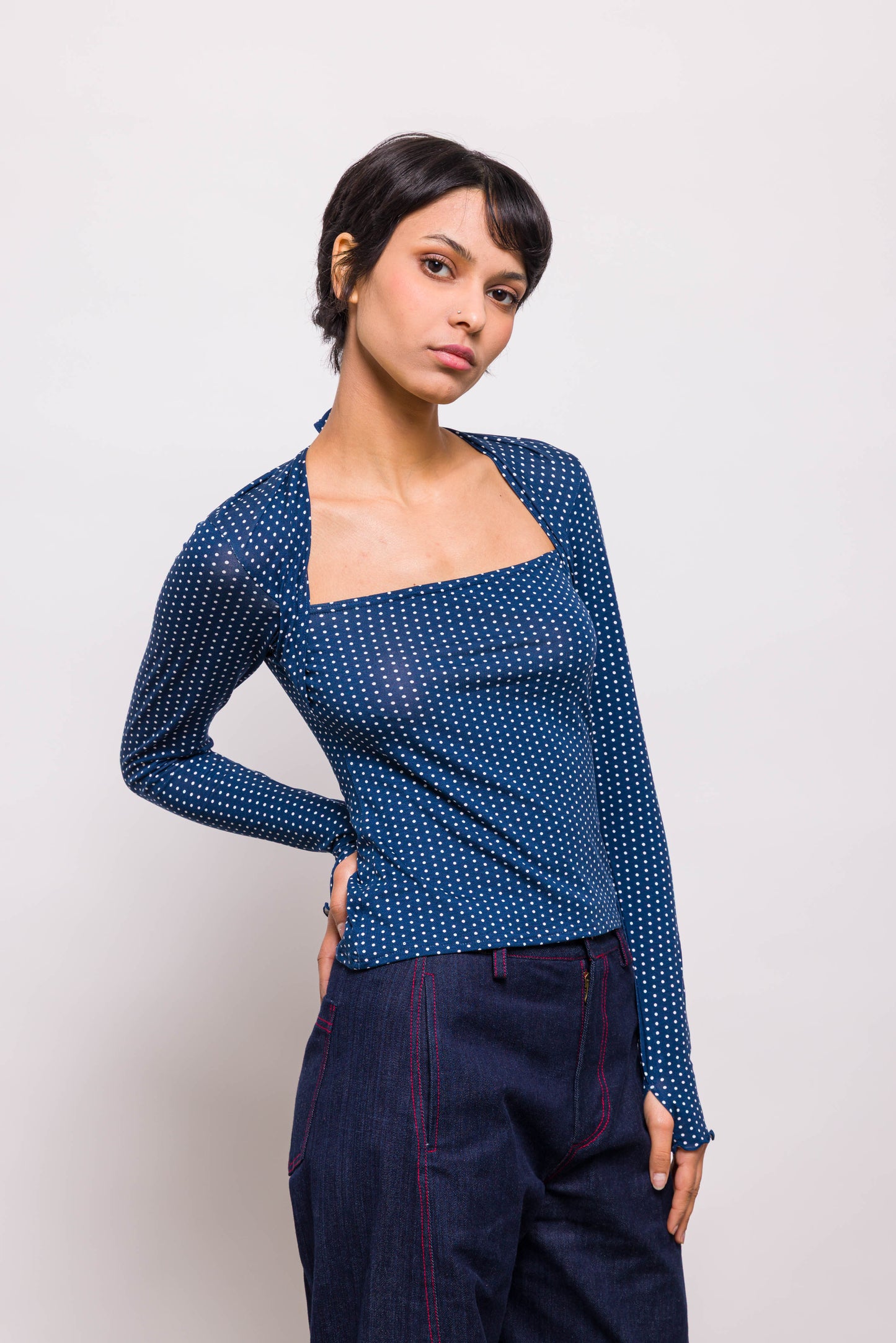 Haut Lilou Pois Bleu