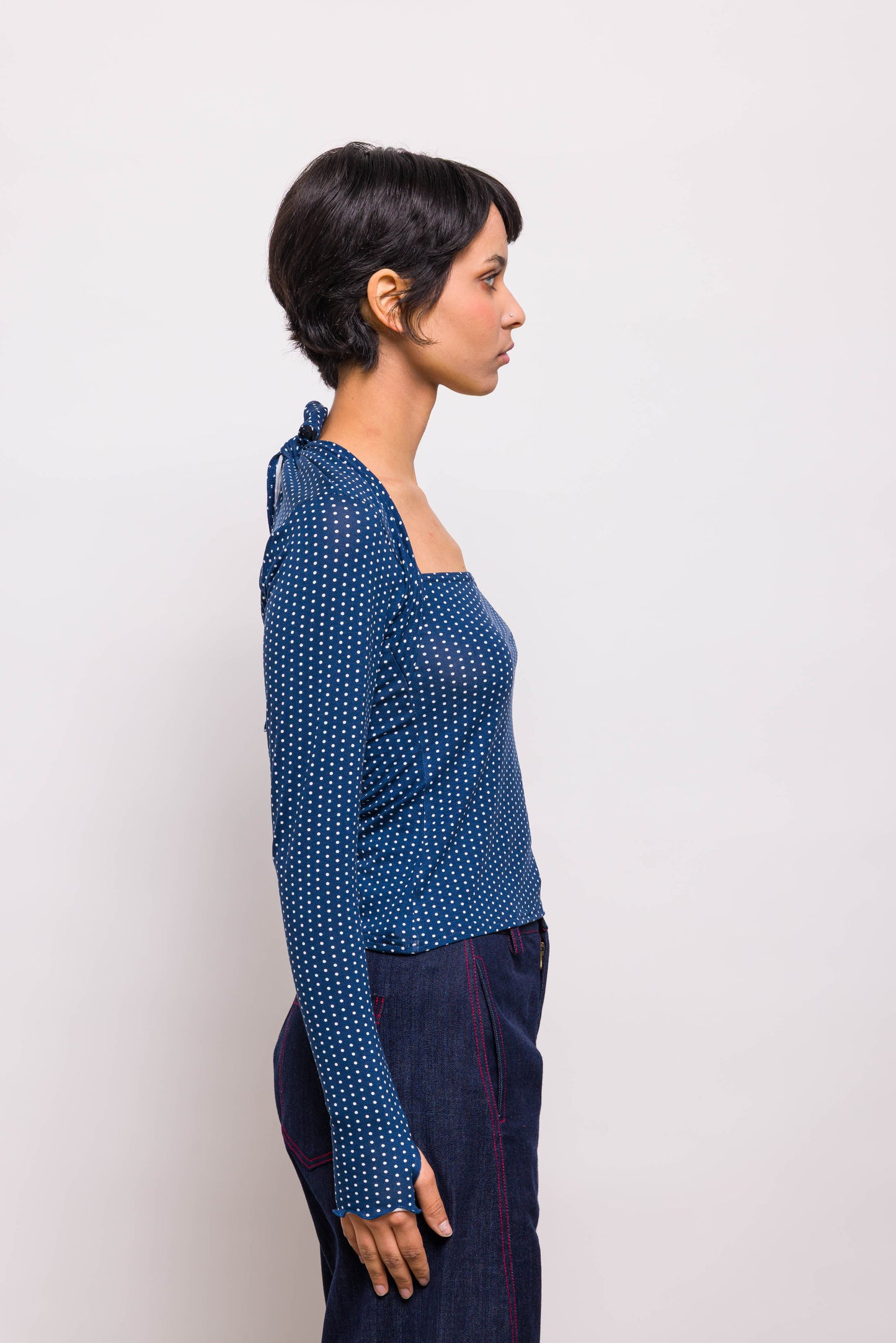 Haut Lilou Pois Bleu