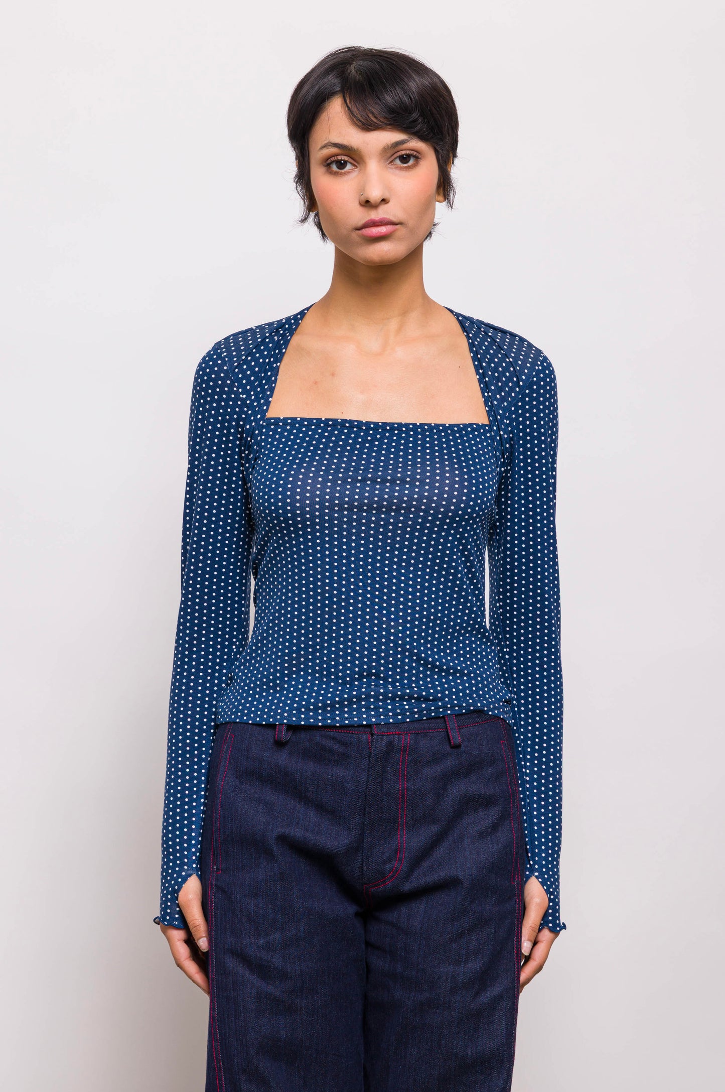 Haut Lilou Pois Bleu