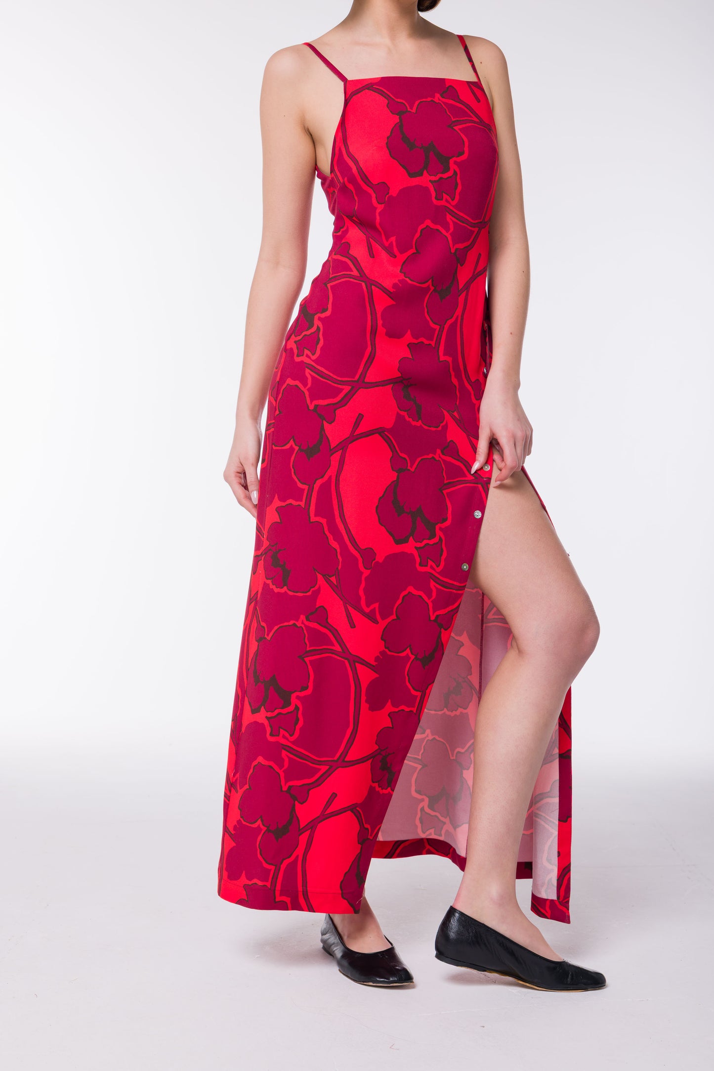 Robe Lola fleurs rouge