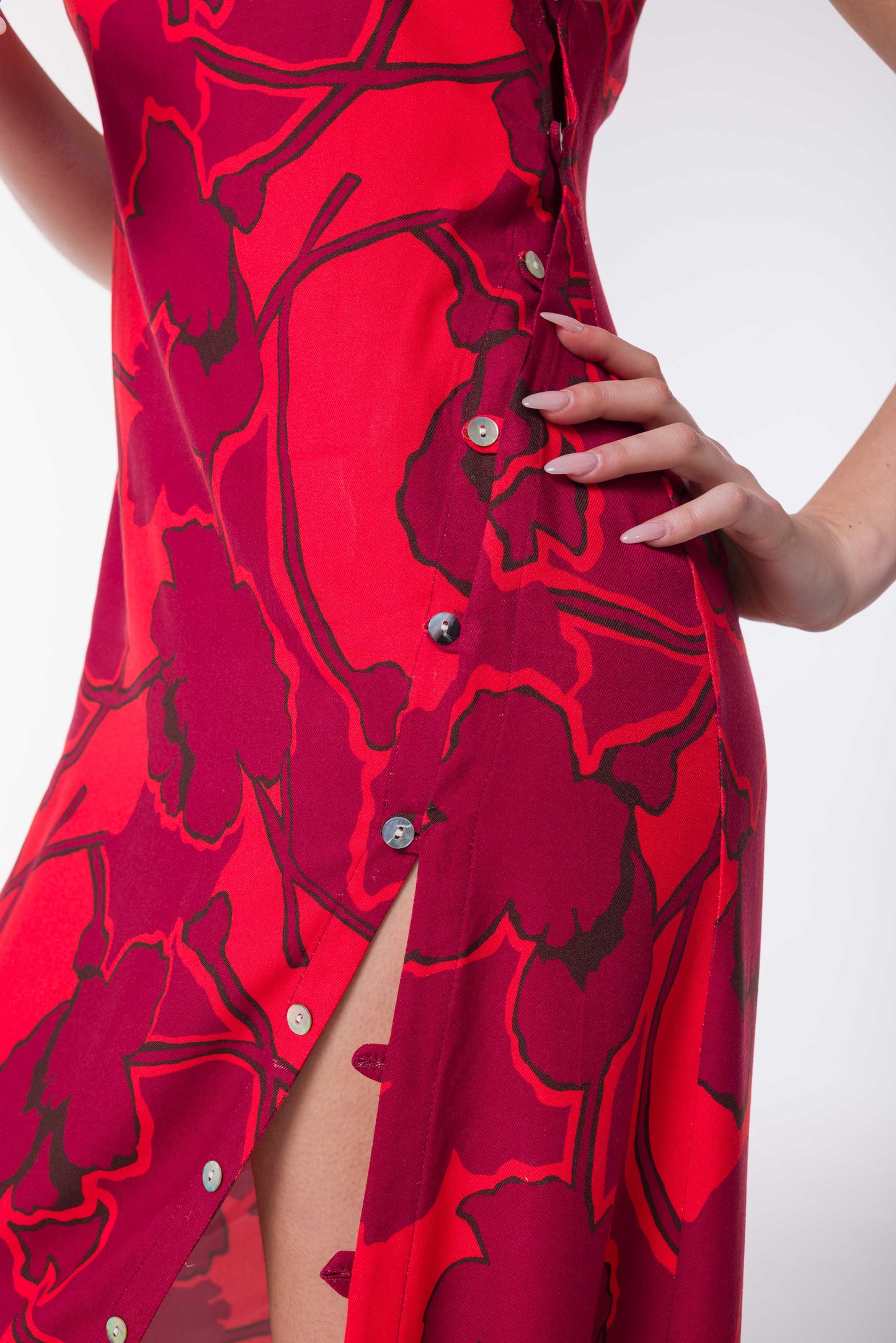 Robe Lola fleurs rouge